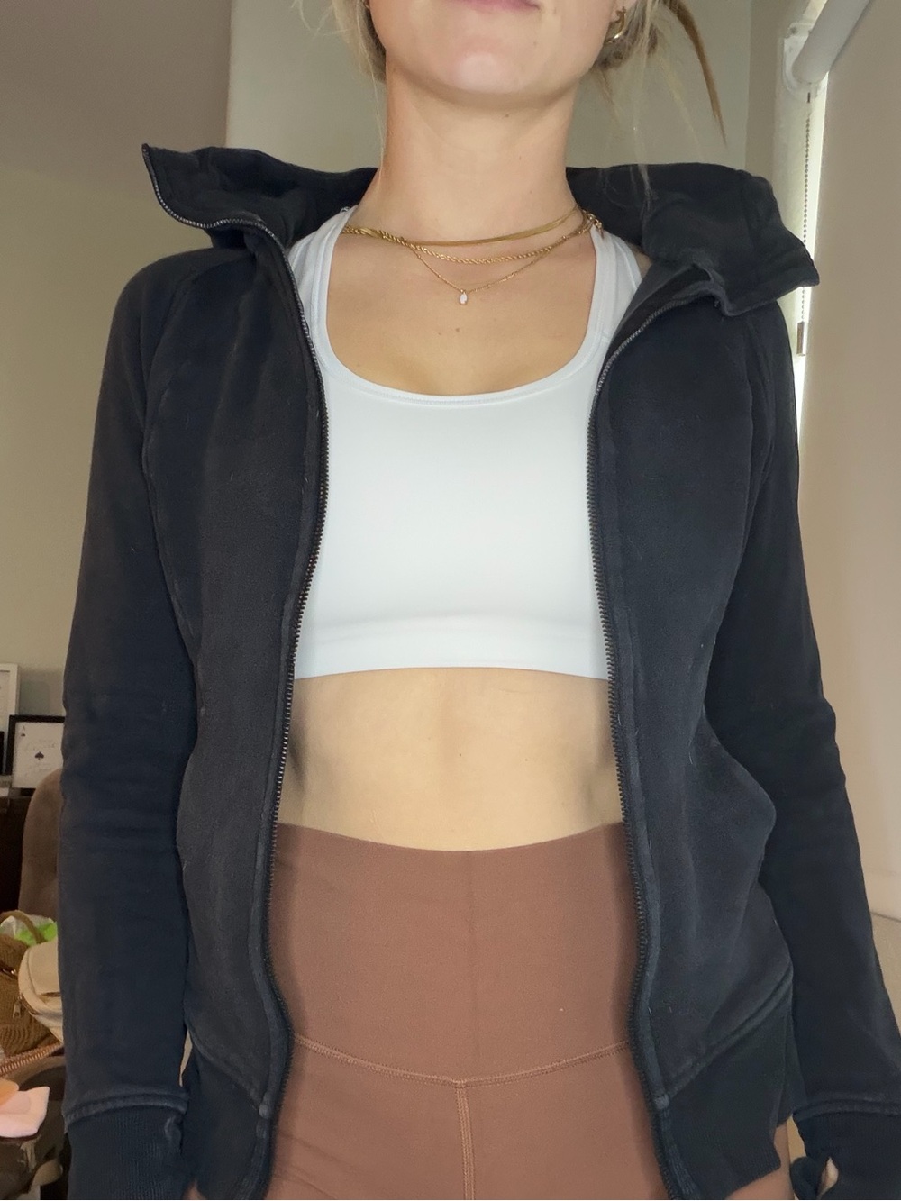 lululemon athletica Black Fitted Zip-Up Jacket